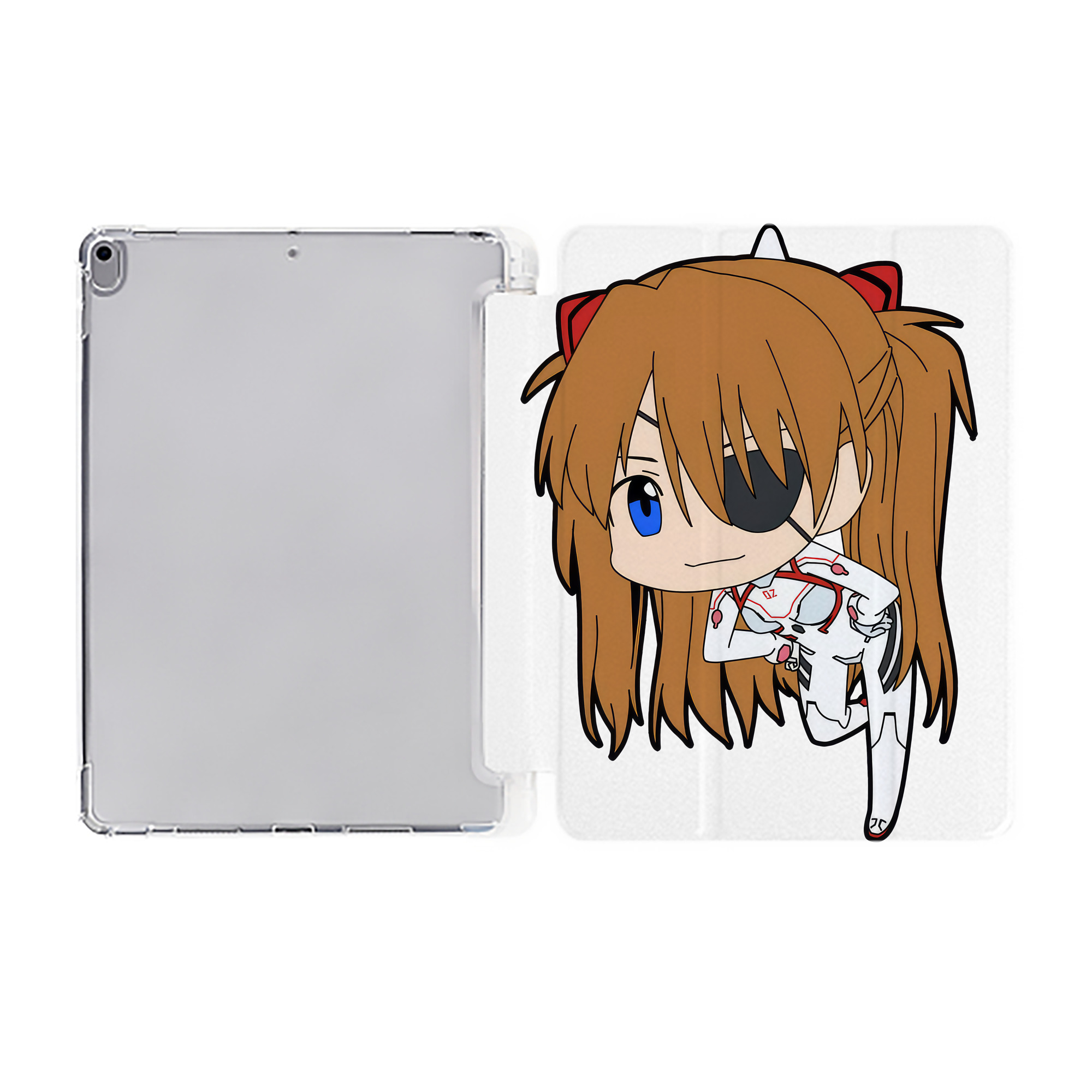 （画像用） EVA 新世紀エヴァンゲリオン IPad ケース ペン収納付き 三つ折りスタンド PUレザー×シリコン 対応機種9.5/10.5/10.9インチ
